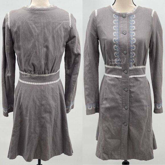 Noa Noa Colonial Salem Modesty Embroidered Lace Accent Costume Dress Size XS - Picture 8 of 8